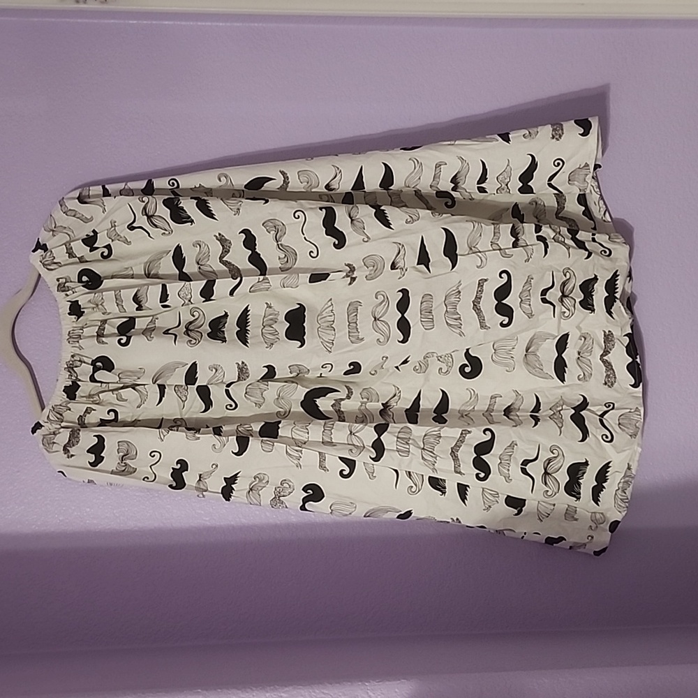 Handmade Mustache skirt